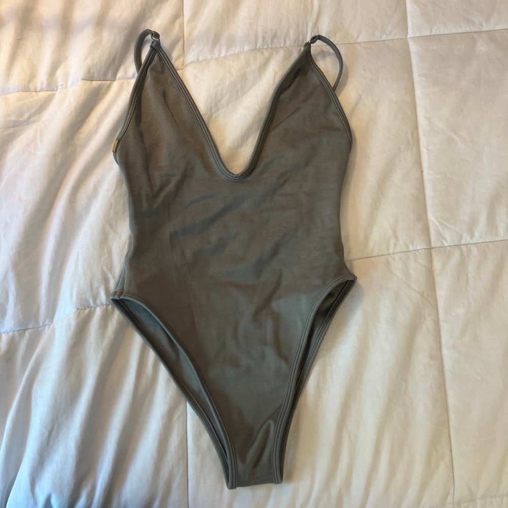Gooseberry intimates swim one piece - grey discontinued color size XS